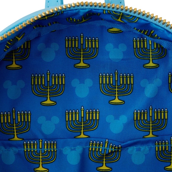 Loungefly Disney Mickey Happy Hanukkah Menorah Mini Backpack and Wallet